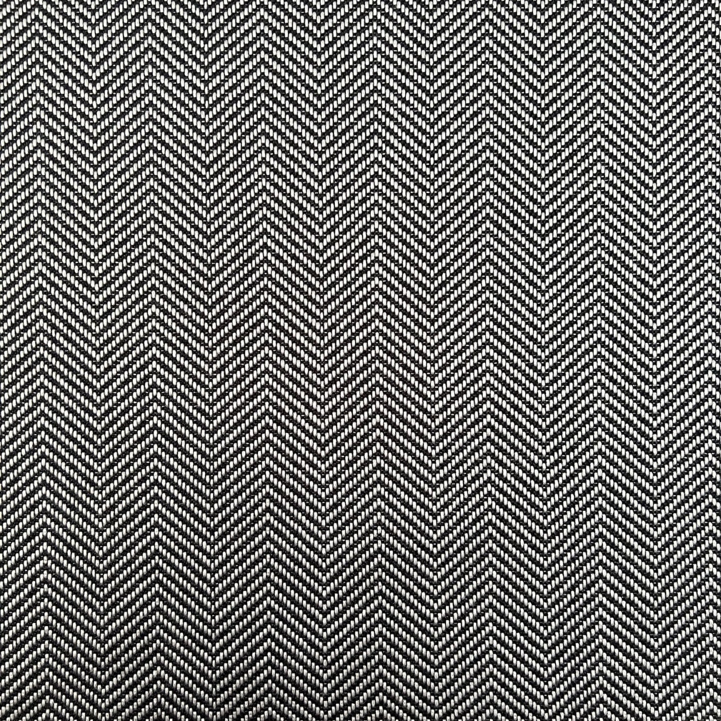Herringbone Black/Silver Fabric
