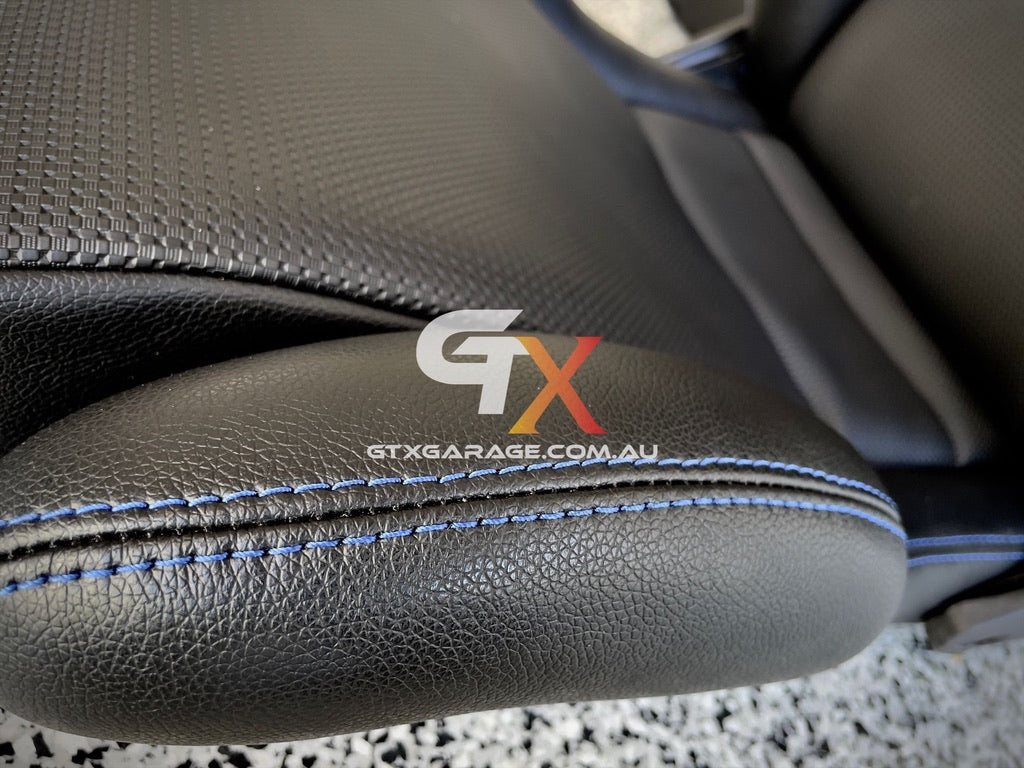 RECARO LX Fishnet Blue Stitching