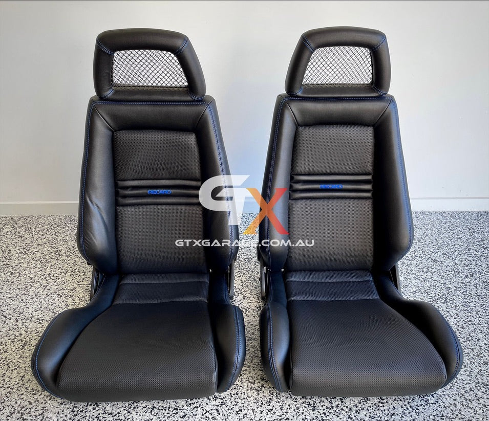 RECARO LX Fishnet Blue Stitching
