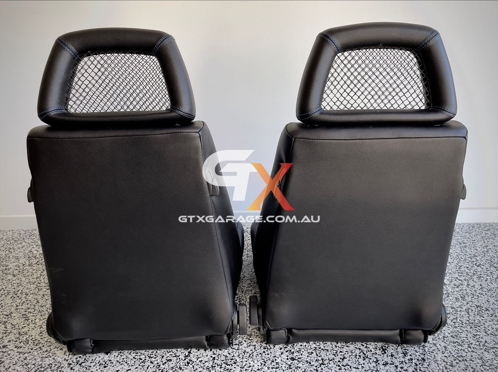 RECARO LX Fishnet Blue Stitching