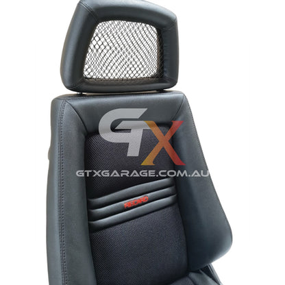 (Pre-Order) RECARO LX Fishnet Black Fabric & Vinyl (Red Logo)