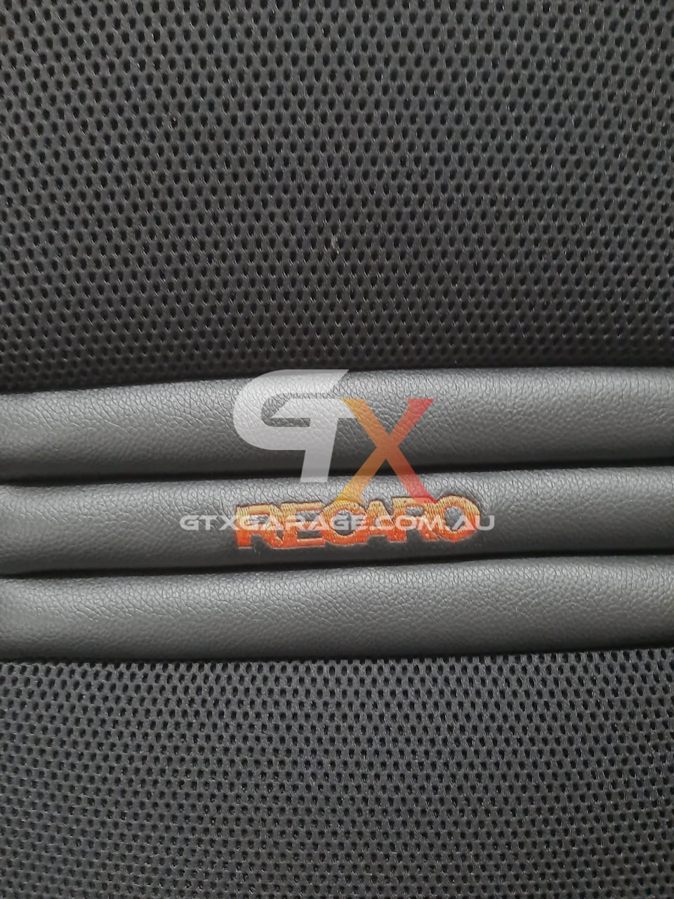 (Pre-Order) RECARO LX Fishnet Black Fabric & Vinyl (Red Logo)